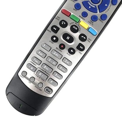Black DISH Network universal remote control with flat design, compatible with satellite receiver code 20.1