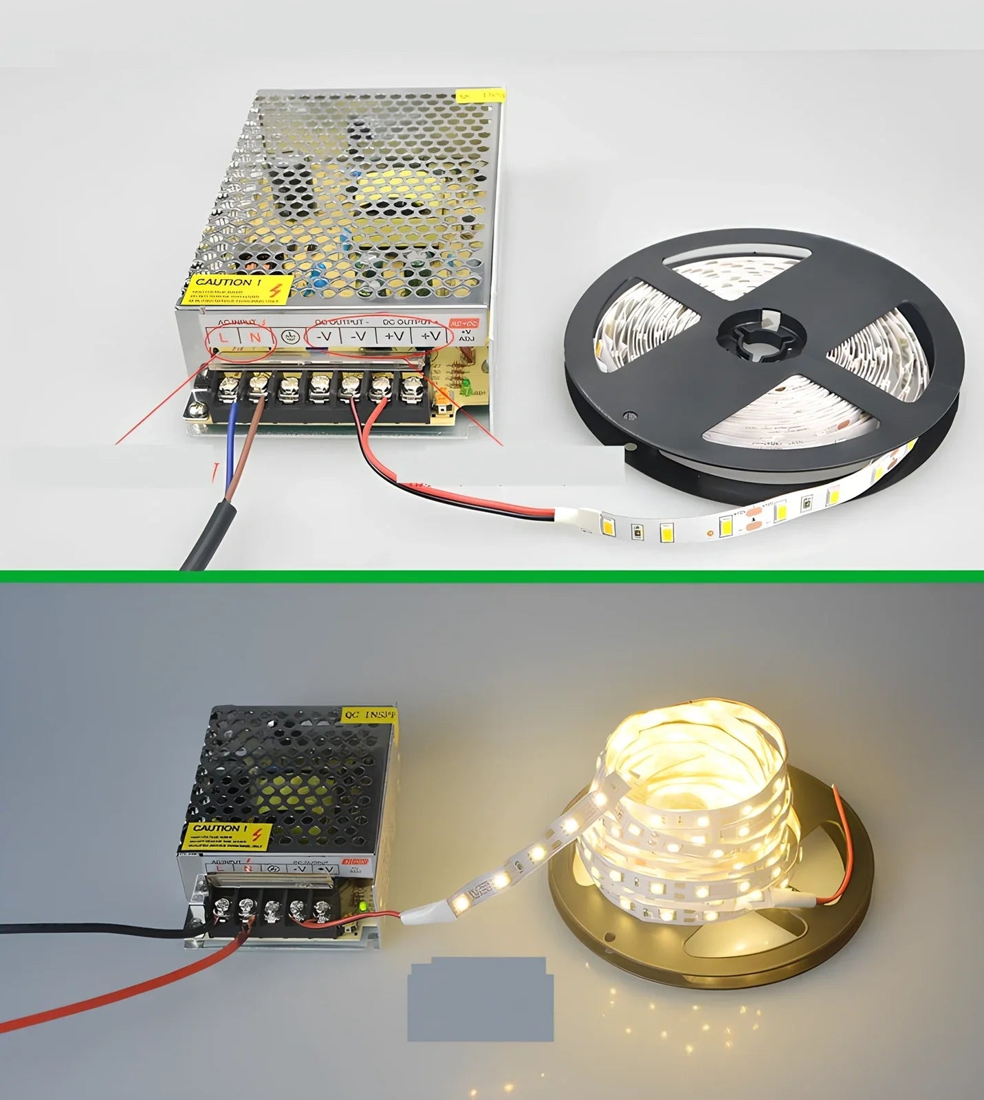 2835 LED light strip with 120 lights per metre for supermarket shelf illumination