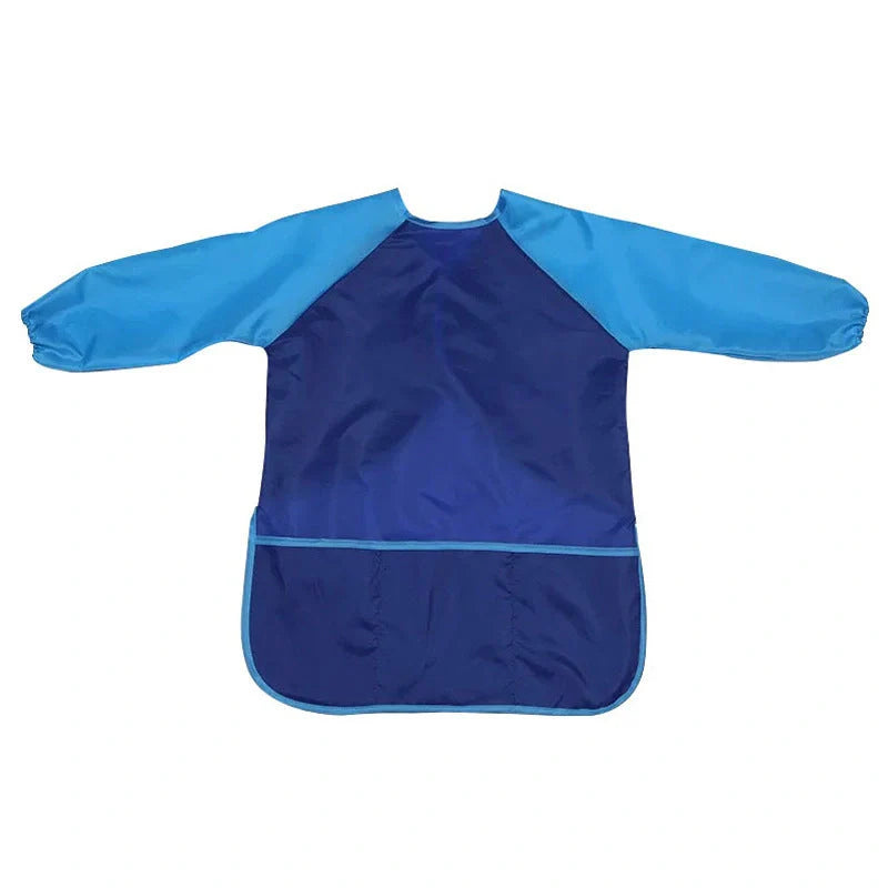 Children's waterproof painting apron with long sleeves in various colors