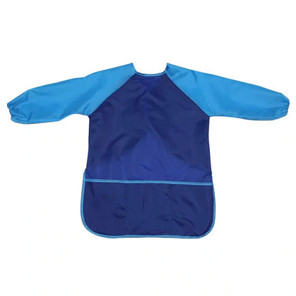 Children's waterproof painting apron with long sleeves in various colors