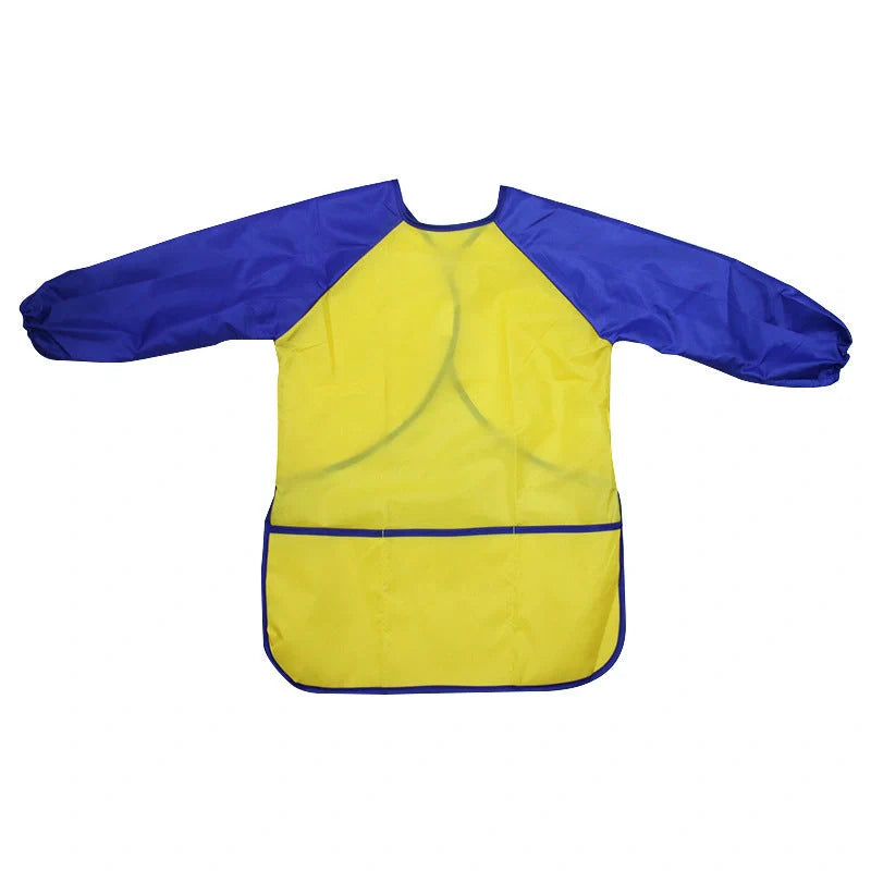 Children's waterproof painting apron with long sleeves in various colors