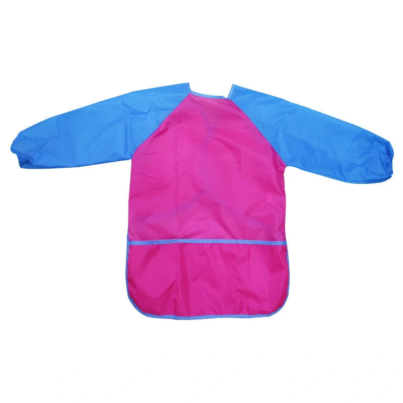Children's waterproof painting apron with long sleeves in various colors