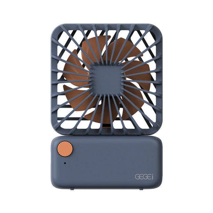 Square Pocket Mini Fan in pink, blue, and green with 3 wind levels and 800 mAh battery