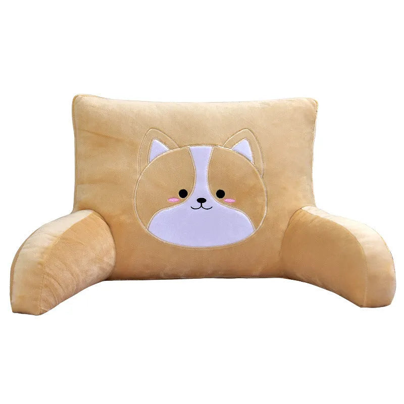 Corgi Shiba Inu cartoon car pillow in headrest U pillow and lumbar pillow styles with polyester cover and cotton filling
