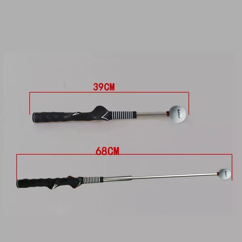 Adjustable Golf Telescopic Swing Trainer Vocal Stick with rubber grip and steel shaft