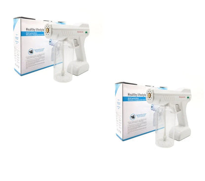 Cordless atomizing disinfectant sprayer with adjustable mist output, long-lasting battery, and durable brass nozzle for efficient sanitization