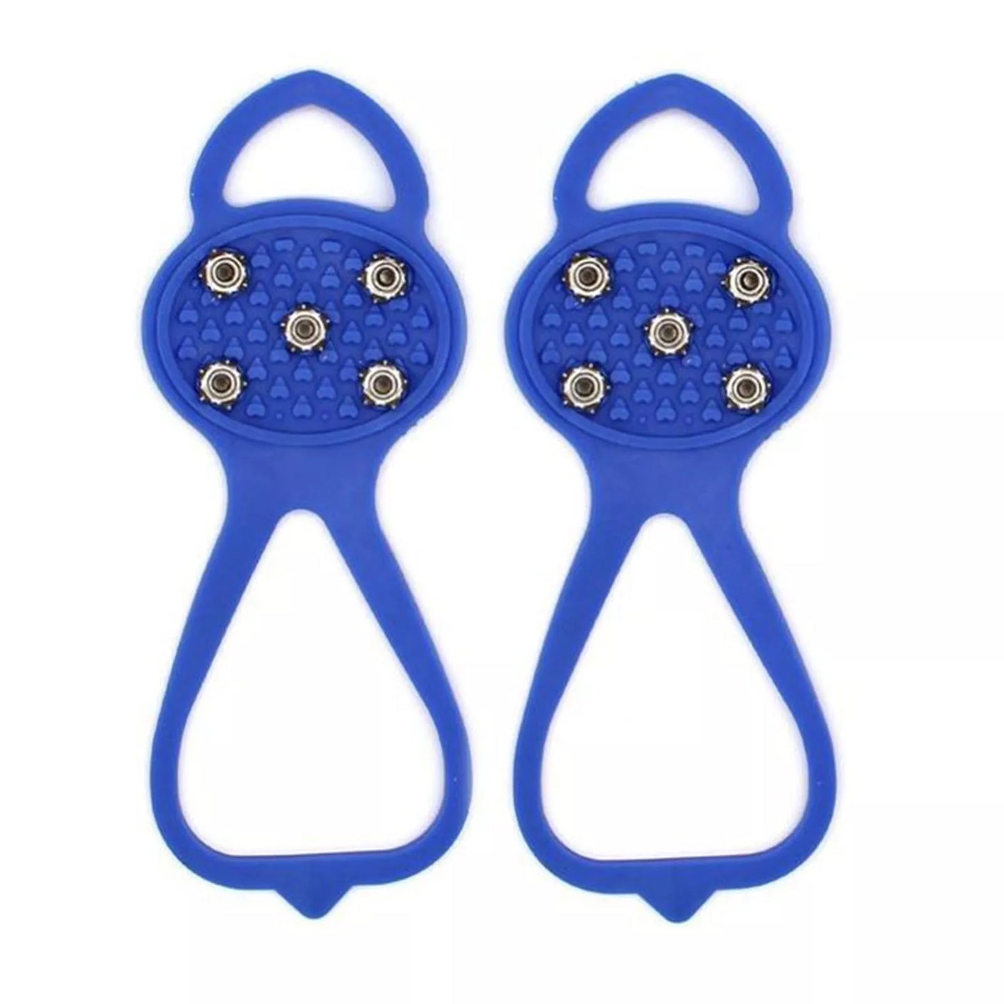 Unisex 5-toothed ice grippers for shoes, featuring durable rubber and steel teeth for superior traction on ice and snow.