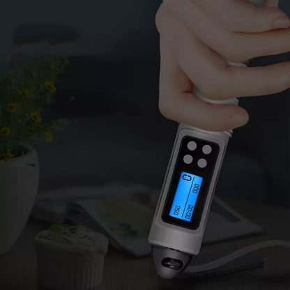 Digital Counting Skipping Rope with white handles and built-in jump counter