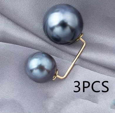 Copper bow tie brooch with pearl detail for skirt waist