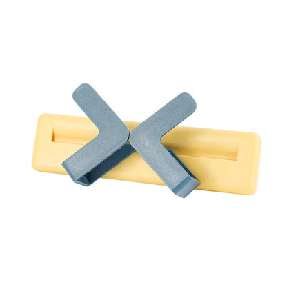 Durable ABS wall shelf for cutting boards and kitchen utensils in white, yellow, and green