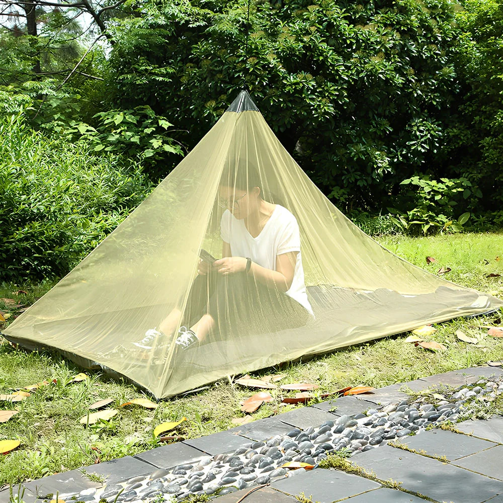 Portable mesh mosquito net tent with 220cm length and 325g weight for camping