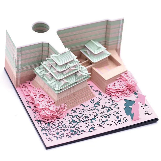 Spirited Away Nagoya Tianshou Tower three-dimensional paper architectural model