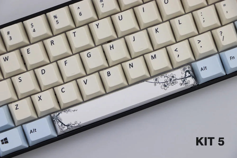 Single PBT plastic 6.25U spacebar keycap for mechanical keyboards in a selected colour