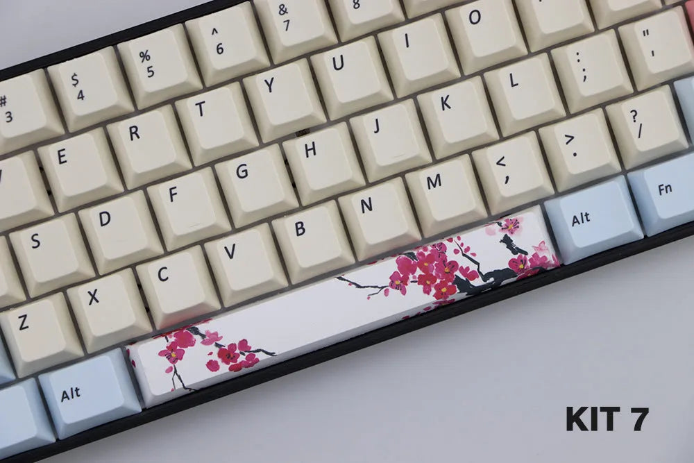 Single PBT plastic 6.25U spacebar keycap for mechanical keyboards in a selected colour