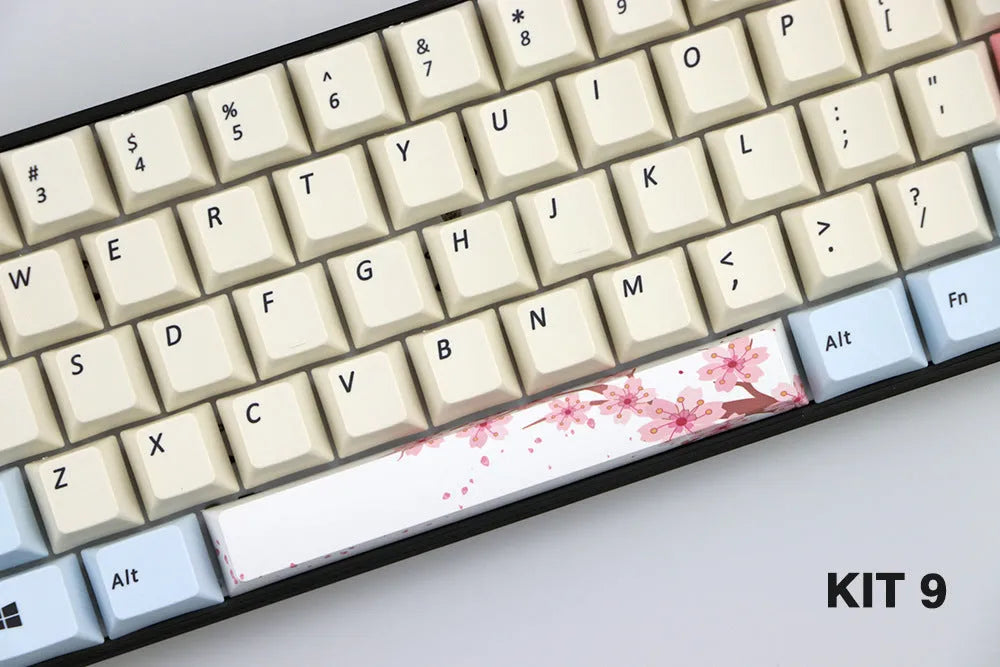 Single PBT plastic 6.25U spacebar keycap for mechanical keyboards in a selected colour