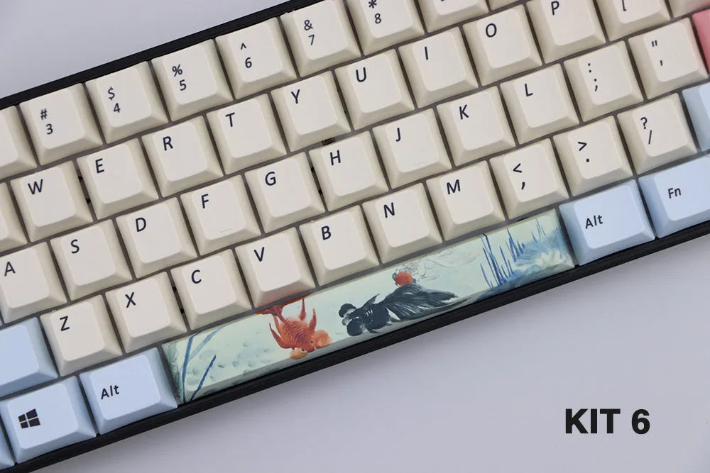 Single PBT plastic 6.25U spacebar keycap for mechanical keyboards in a selected colour