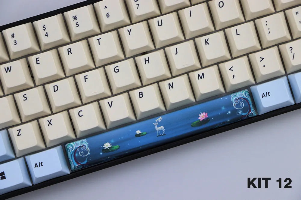 Single PBT plastic 6.25U spacebar keycap for mechanical keyboards in a selected colour
