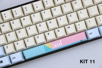 Single PBT plastic 6.25U spacebar keycap for mechanical keyboards in a selected colour
