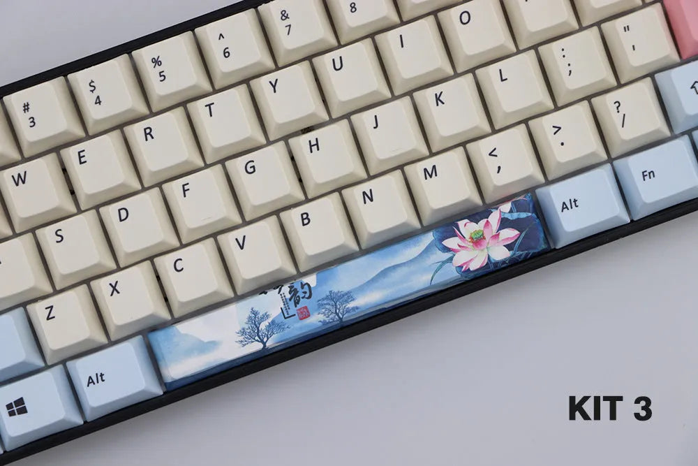 Single PBT plastic 6.25U spacebar keycap for mechanical keyboards in a selected colour