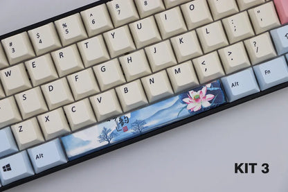 Single PBT plastic 6.25U spacebar keycap for mechanical keyboards in a selected colour