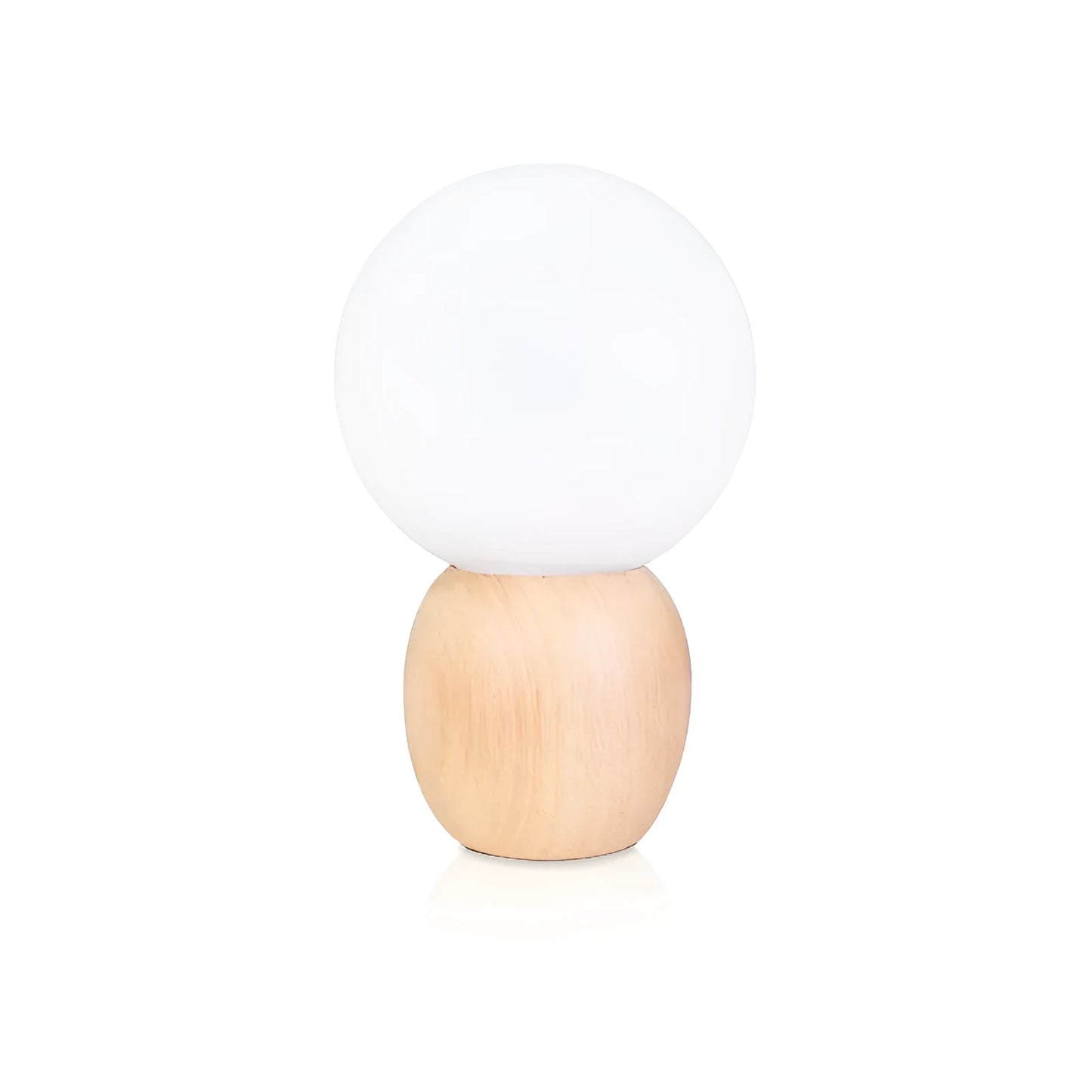 Large Nordic style glass table lamp with push-button switch and LED light