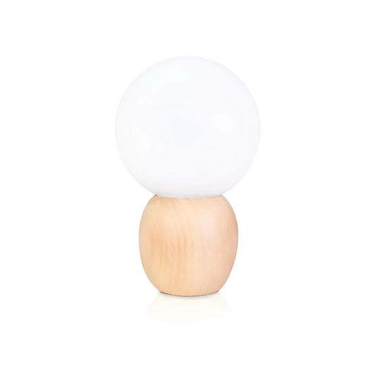 Large Nordic style glass table lamp with push-button switch and LED light