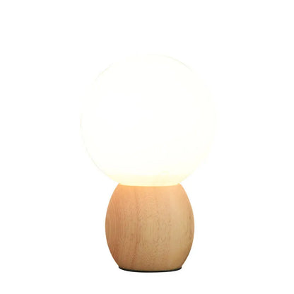 Large Nordic style glass table lamp with push-button switch and LED light