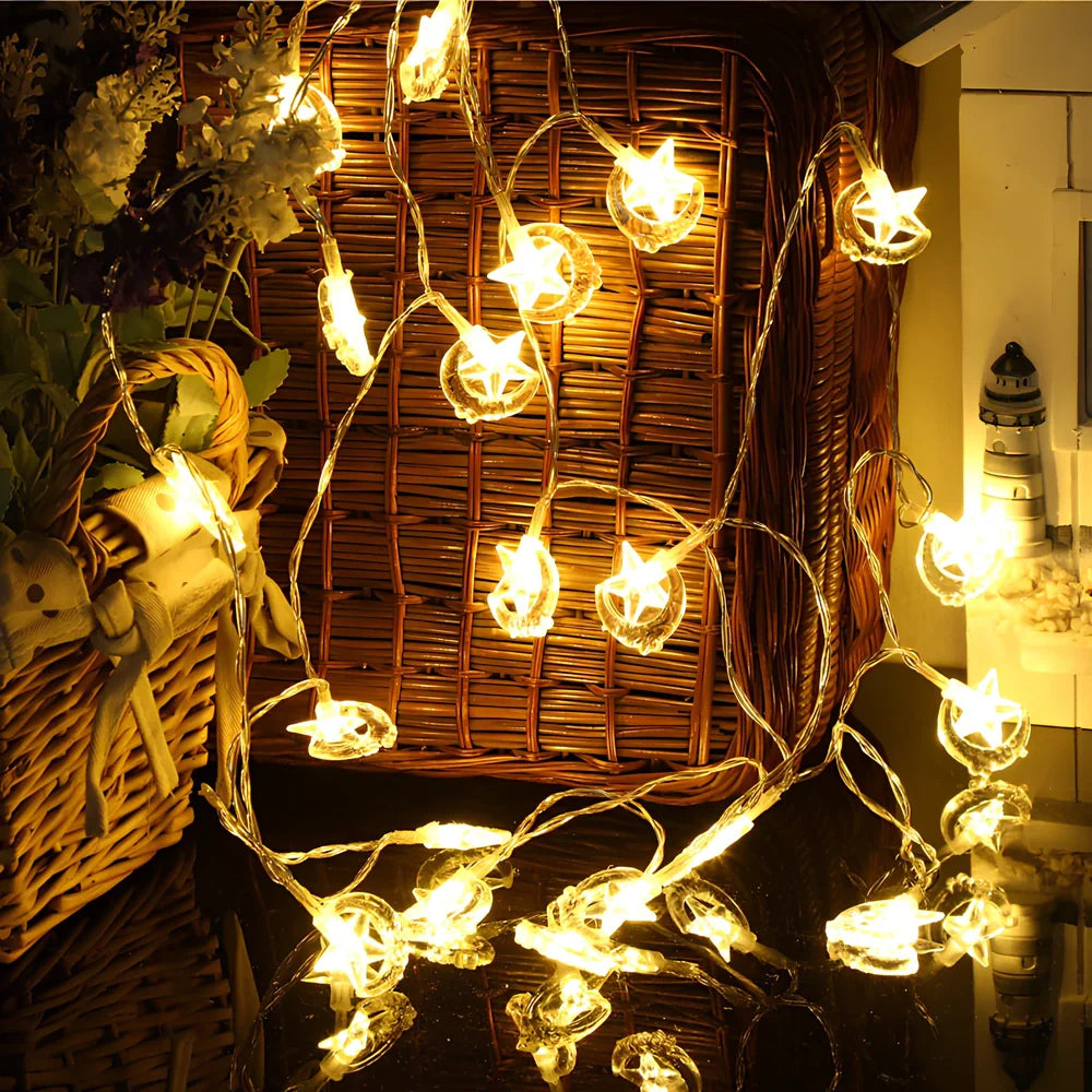 Xingyue 3-metre LED garden lights with battery box and multiple colour options for outdoor decoration