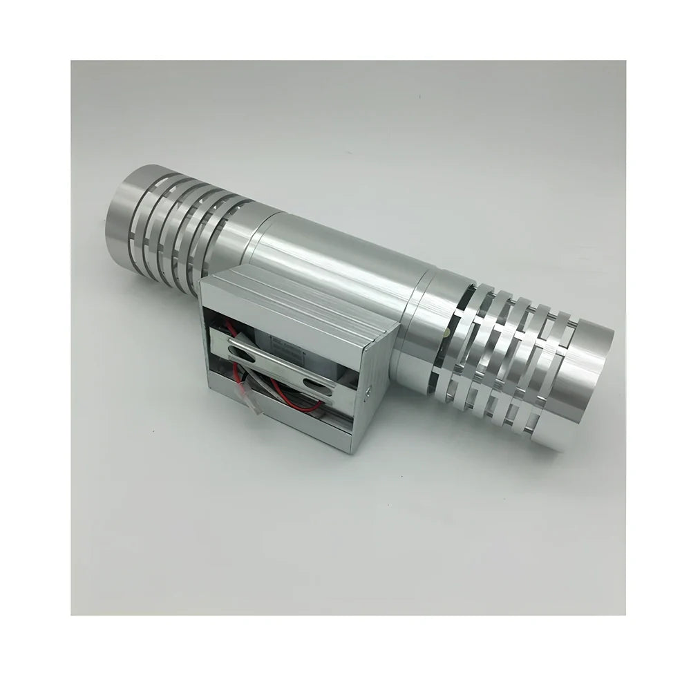 Double head wall lamp with aviation aluminium construction measuring 240x90x65mm with multiple colour LED options