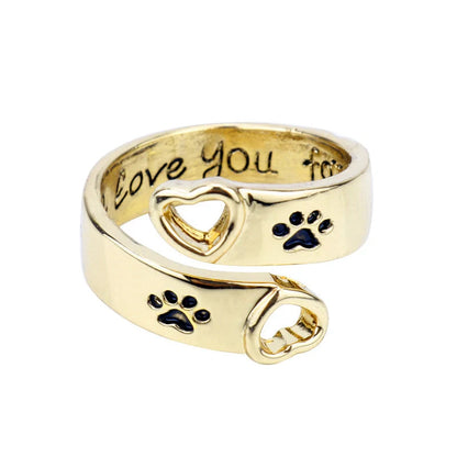 Elegant Dog Claw Ring with Adjustable Opening - Fashionable Accessory for Dog Lovers