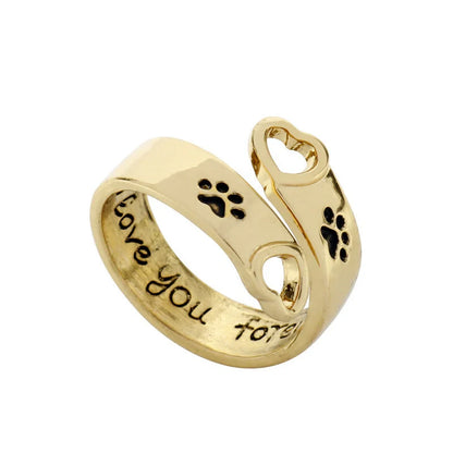 Elegant Dog Claw Ring with Adjustable Opening - Fashionable Accessory for Dog Lovers