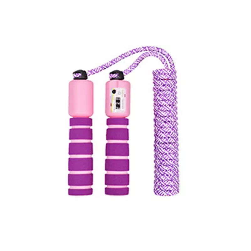 Children's colorful counting skipping rope with built-in jump counter