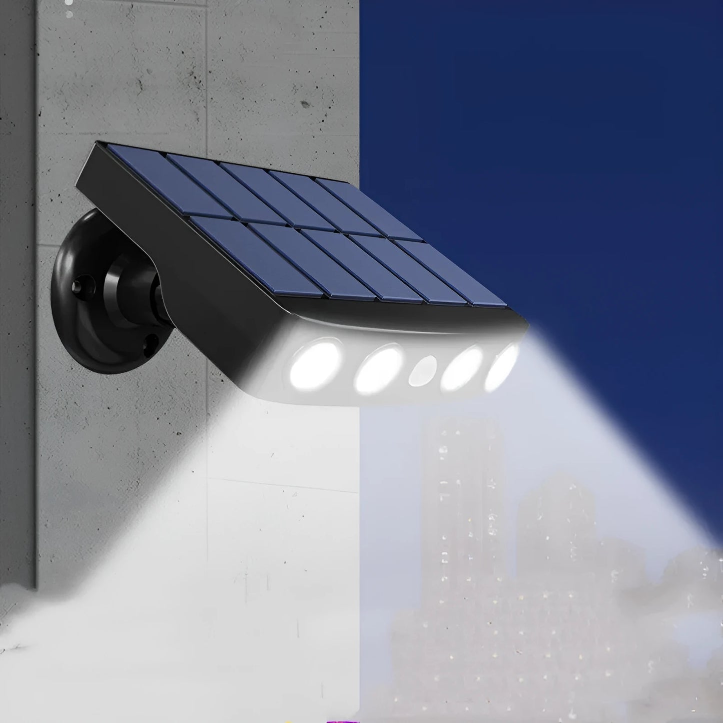 Black induction security wall lamp with sensor for garden villa outdoor lighting