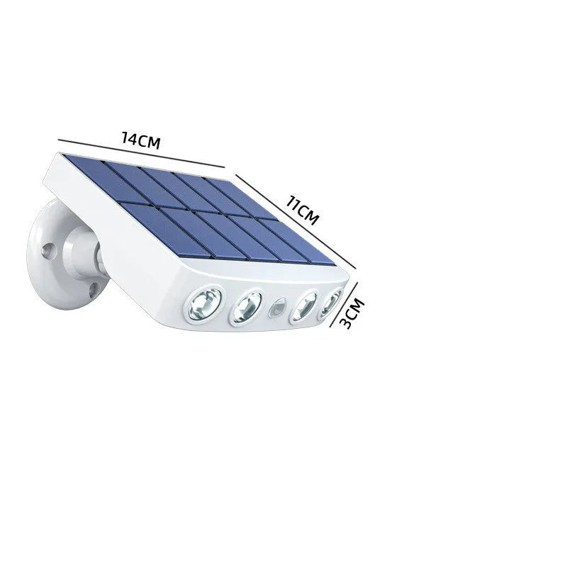 Black induction security wall lamp with sensor for garden villa outdoor lighting