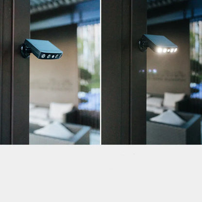 Black induction security wall lamp with sensor for garden villa outdoor lighting