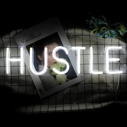 HUSTLE transparent back panel USB neon light measuring 500x125mm with 100000 LM output