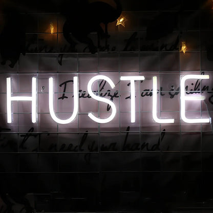 HUSTLE transparent back panel USB neon light measuring 500x125mm with 100000 LM output