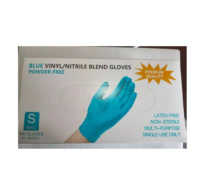 Disposable Nitrile Modified Synthetic PVC Protective Gloves in Blue