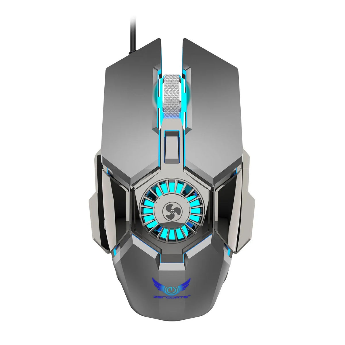 Macro Programming RGB luminous chicken wired mouse, 6400dpi, black or grey, USB, 1.5m cable