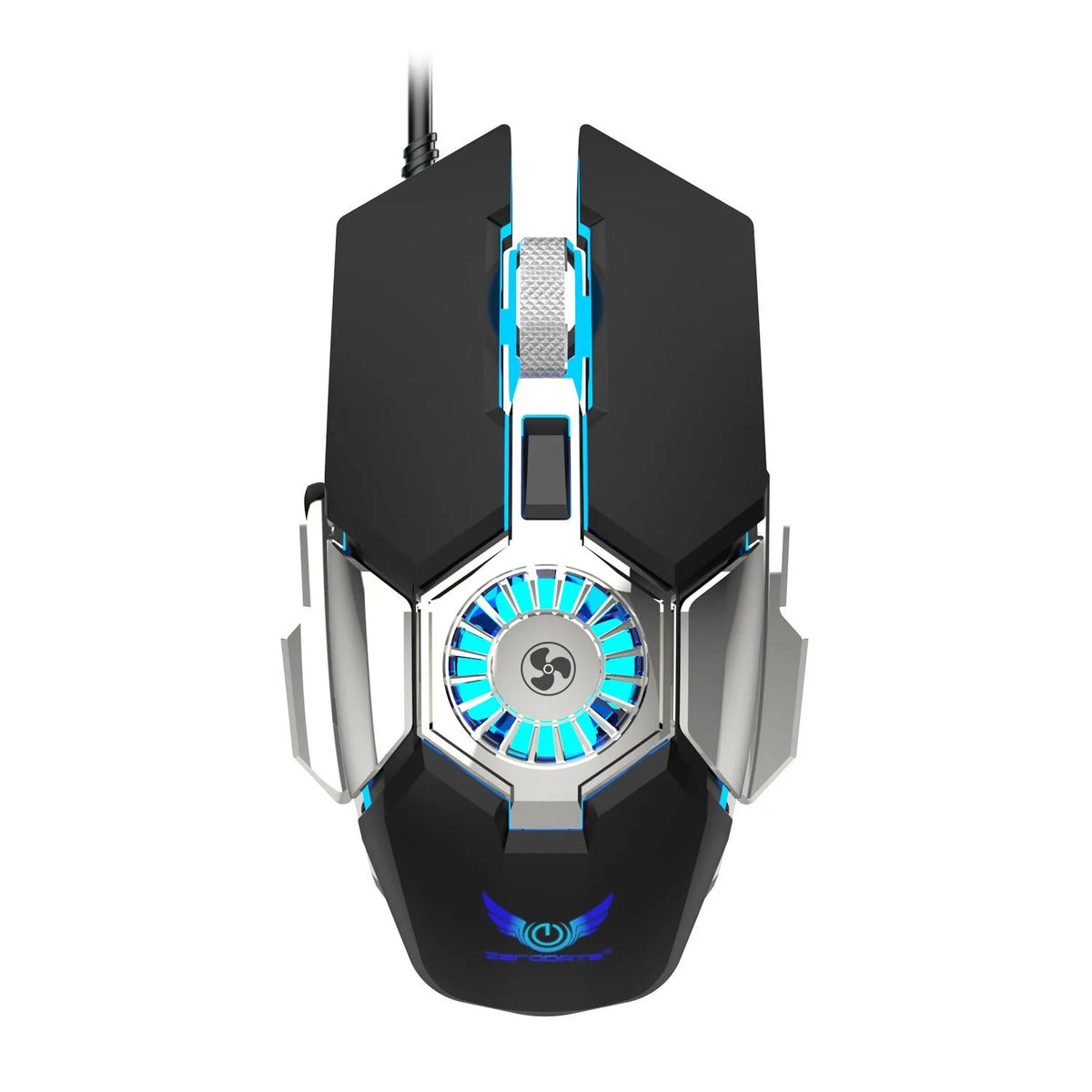 Macro Programming RGB luminous chicken wired mouse, 6400dpi, black or grey, USB, 1.5m cable