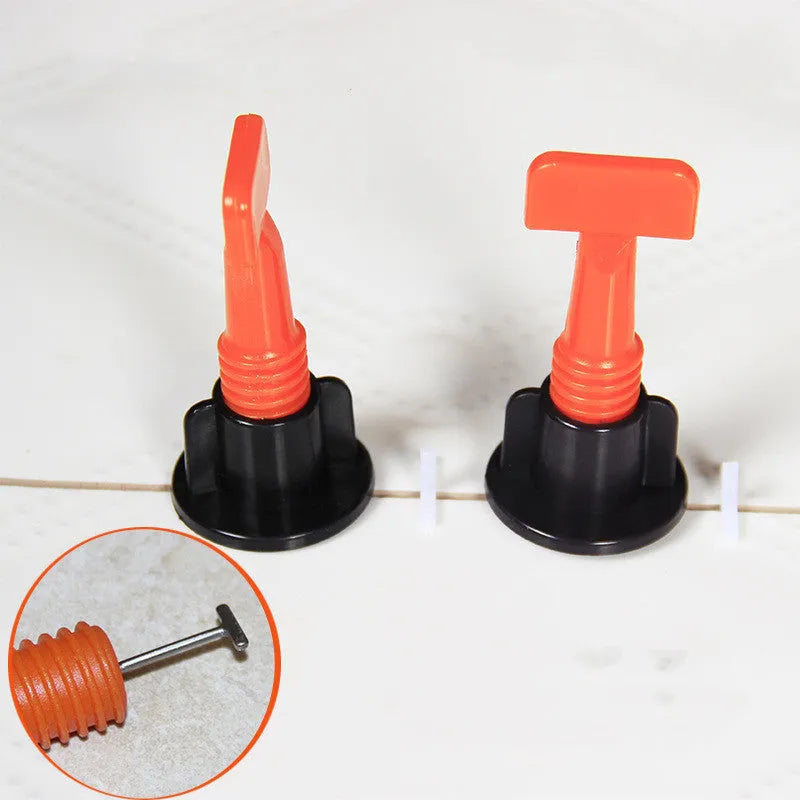 Tile positioning regulator tool with adjustment wrench for ceramic wall tile installation