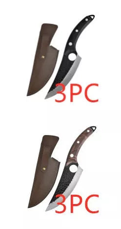 Hand forged boning knife with walnut handle and 5Cr15MoV steel blade