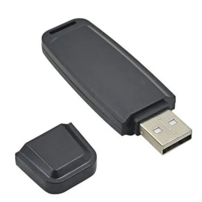 Black and white SK-001 fashion USB flash drive with creative design showing dimensions of 70mm length.