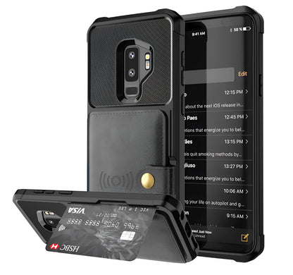 PU leather wallet flip phone case in five colours for Samsung Galaxy and iPhone models