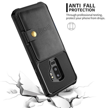 PU leather wallet flip phone case in five colours for Samsung Galaxy and iPhone models