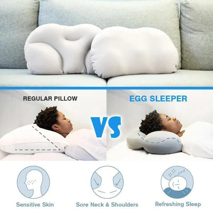 Round foam neck support pillow with pure cotton cover and adjustable height for personalized comfort