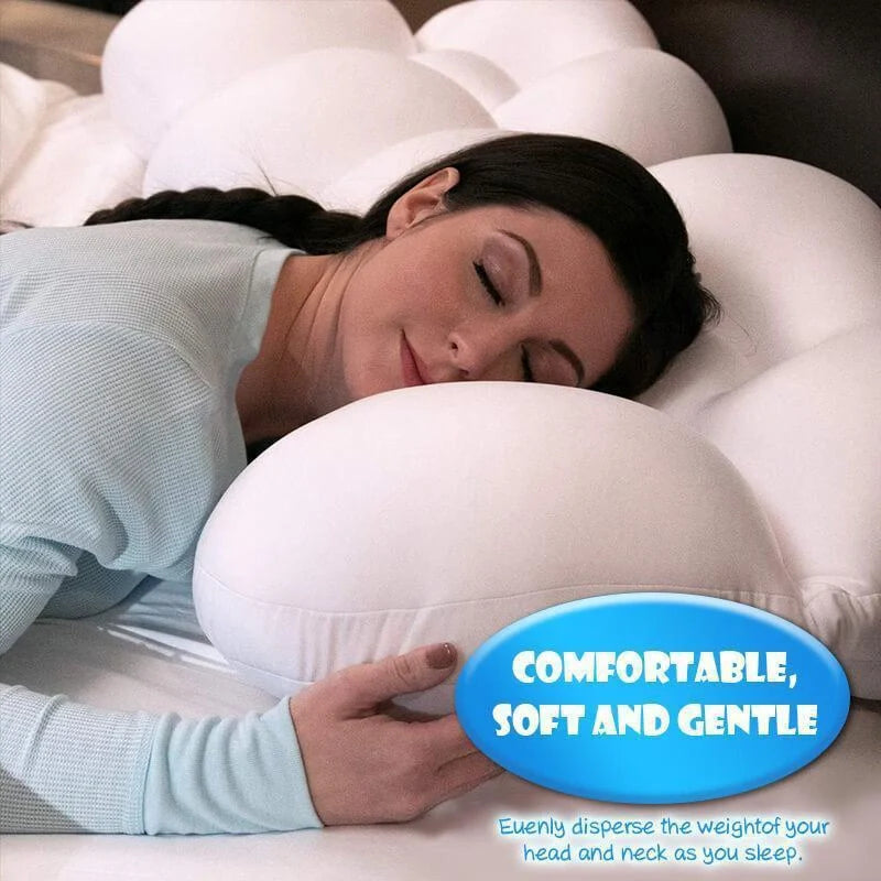 Round foam neck support pillow with pure cotton cover and adjustable height for personalized comfort
