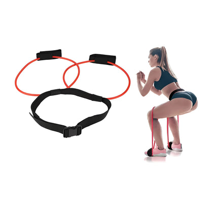 Waist booster leg training belt TPE resistance pull rope with storage bag, 10lb to 30lb colour options