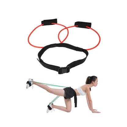 Waist booster leg training belt TPE resistance pull rope with storage bag, 10lb to 30lb colour options