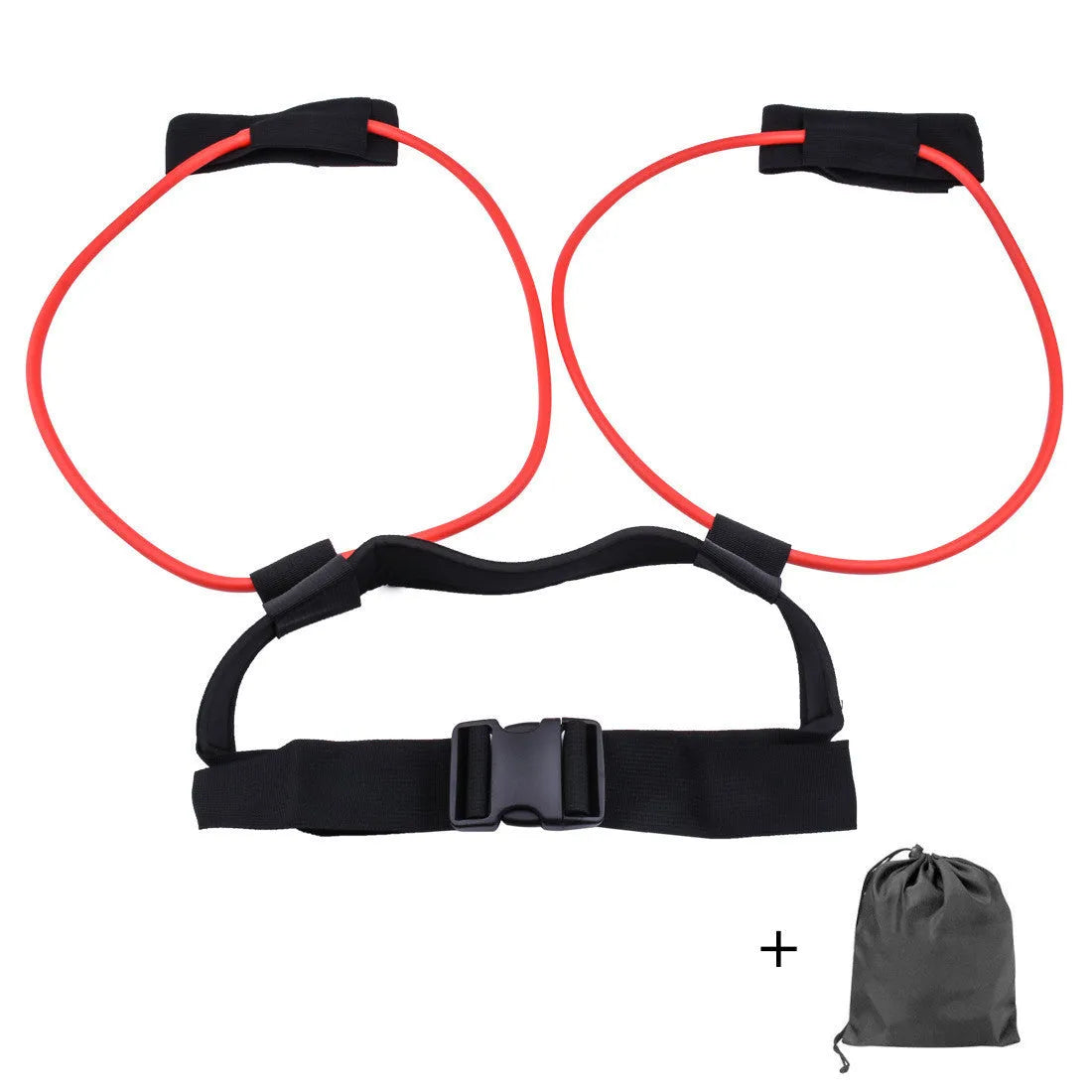 Waist booster leg training belt TPE resistance pull rope with storage bag, 10lb to 30lb colour options